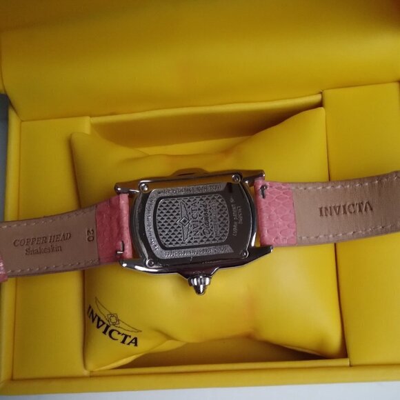 Invicta Lupah#2377 Vintage Women's Pink Diamond  Swiss Made  Quartz Analog Watch - Picture 5 of 7